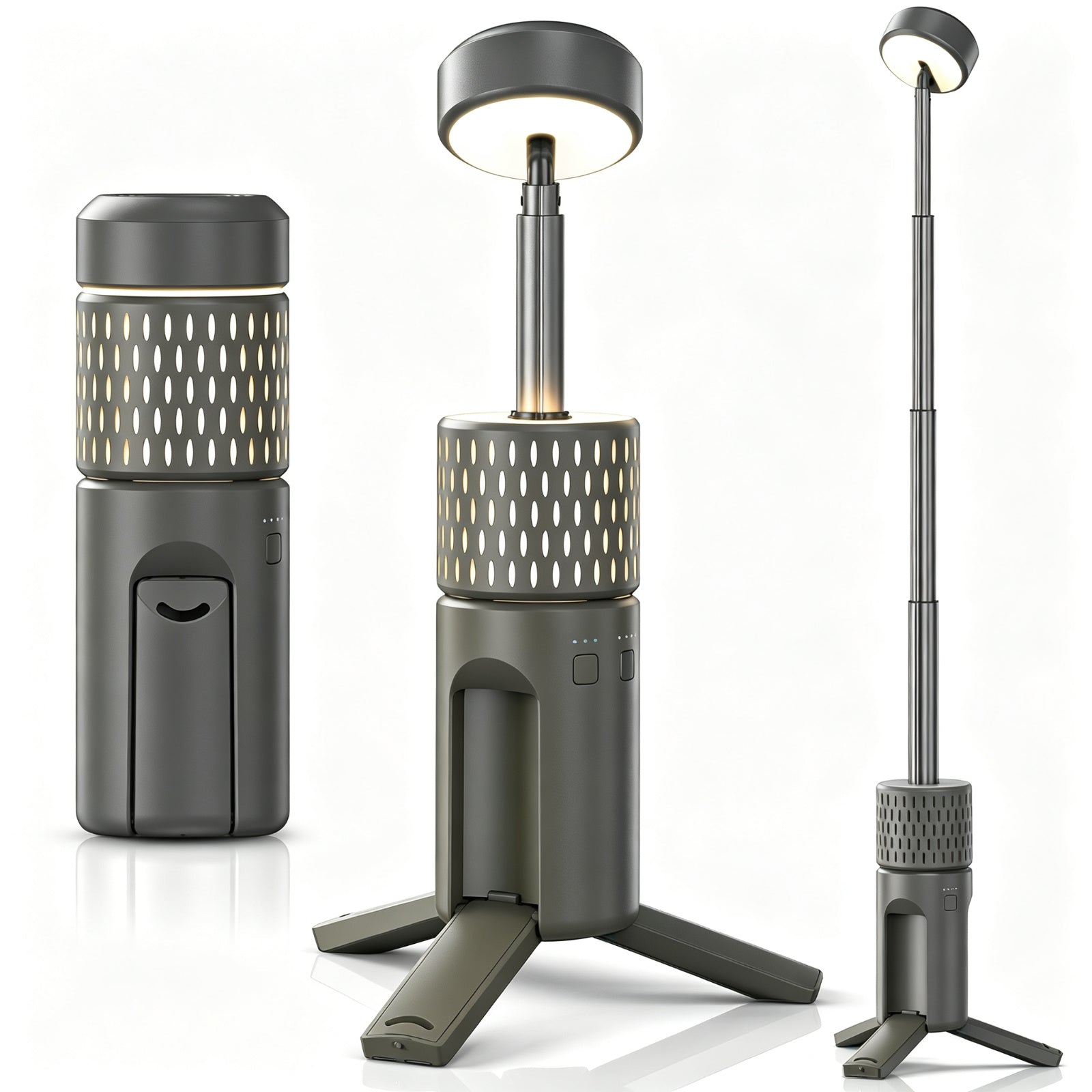Wildmeet TrailBeam Telescopic LED Camping Lantern – 600LM Rechargeable Light with Foldable Tripod