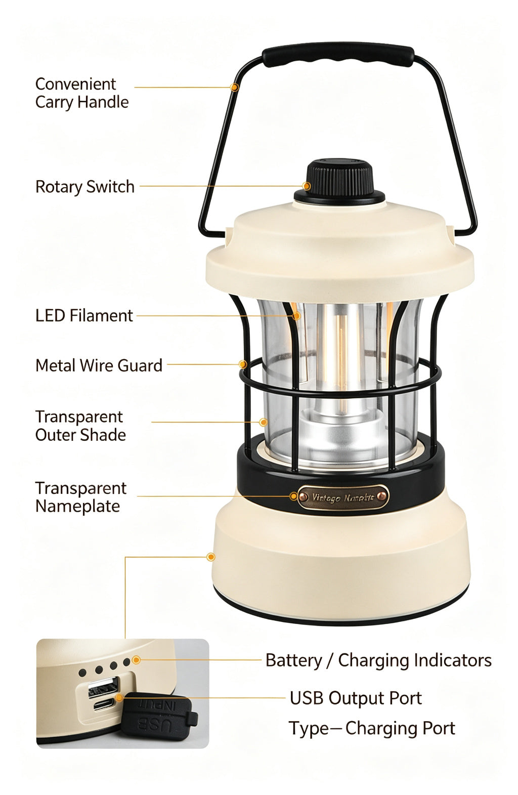 Wildmeet Vintage Camping Lantern