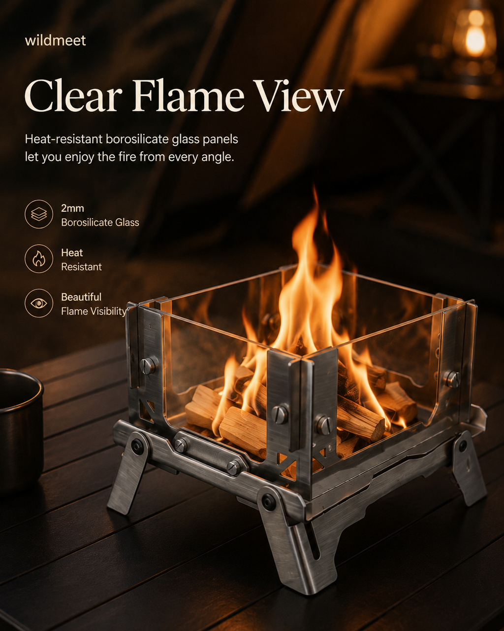 Wildmeet EmberFold™ Portable Fire Pit