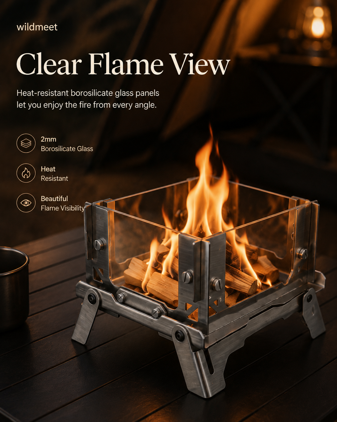 Wildmeet EmberFold™ Portable Fire Pit