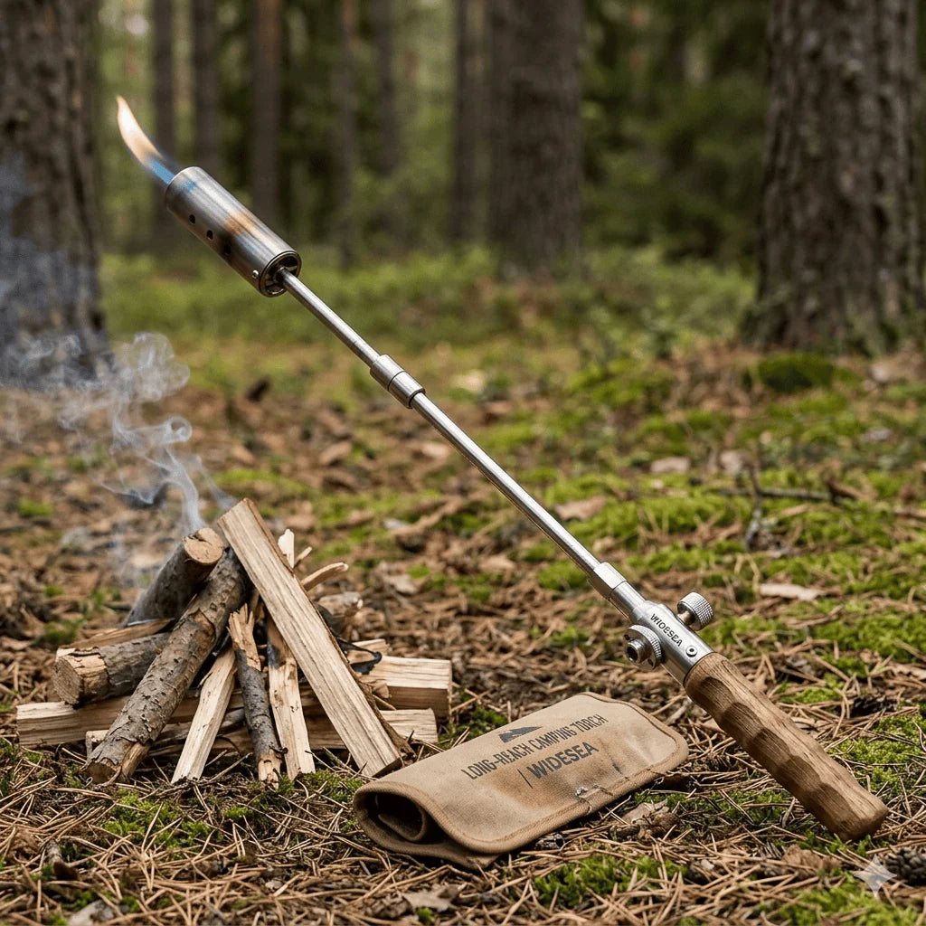 Wildmeet FirePro Extendable Fire Starter – Portable Stainless Steel Camping Igniter for Outdoor Adventure