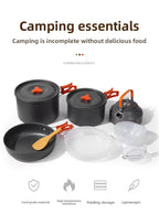 CampMate Aluminum Camping Cookware Set