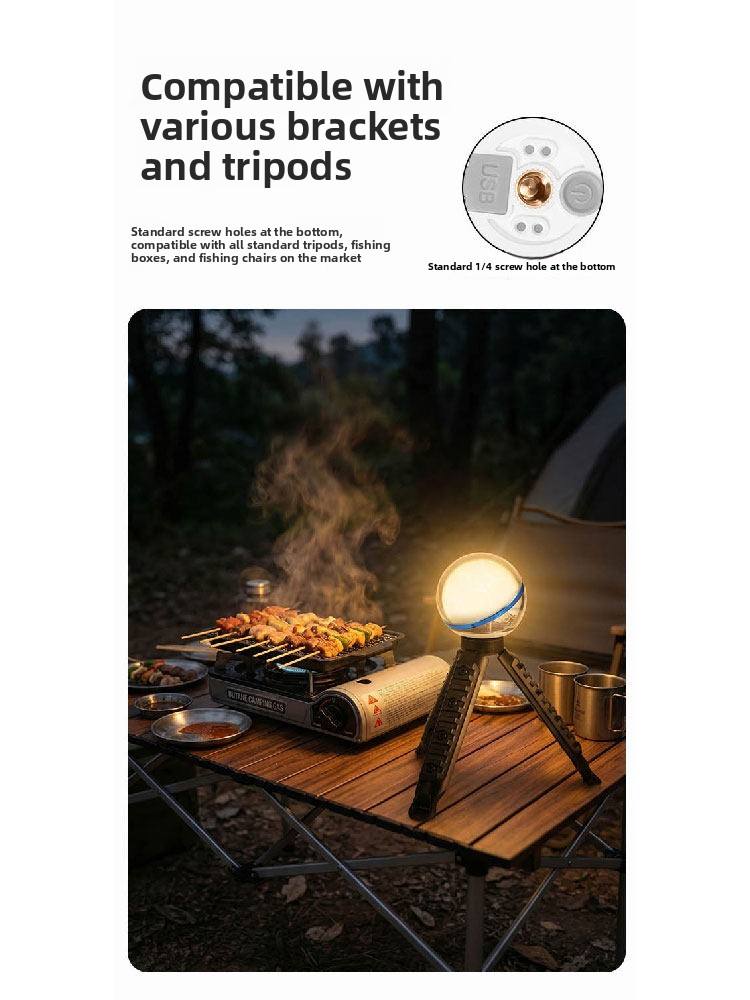 Wildmeet Starlight RGB Camping Lantern – Rechargeable Portable LED Outdoor Light with Tripod Mount