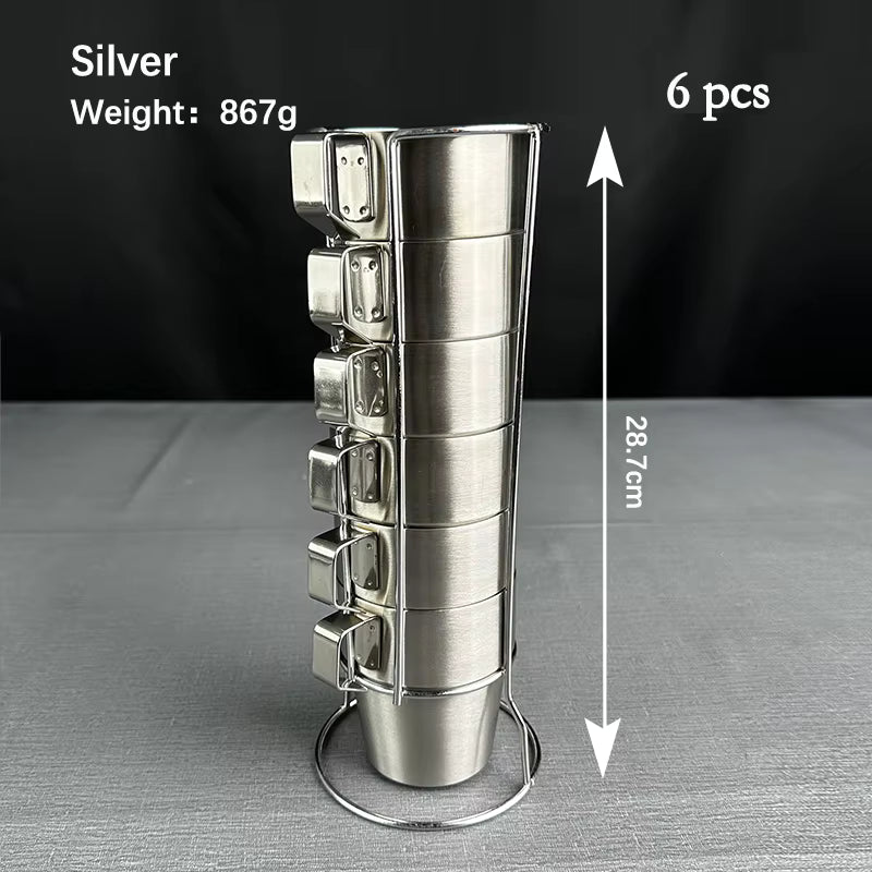 Wildmeet TrailCup 304 Stainless Steel Camping Cup Set