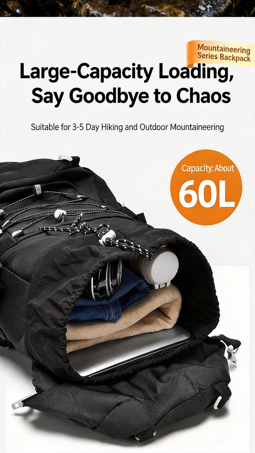 Wildmeet SummitCarry 60L Outdoor Hiking Backpack