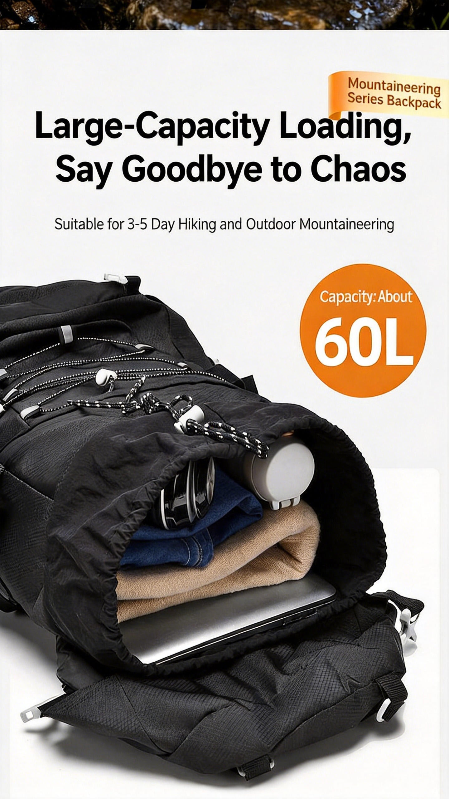 Wildmeet SummitCarry 60L Outdoor Hiking Backpack