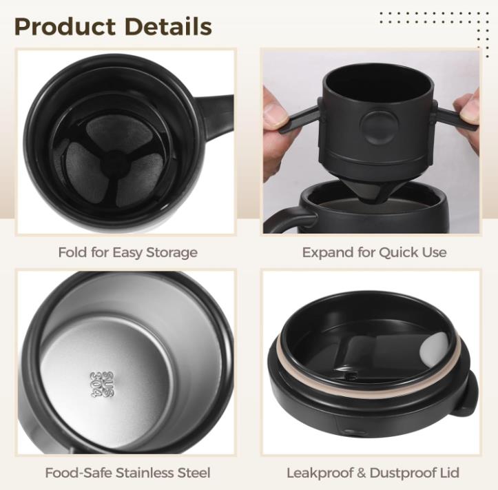 Wildmeet TrailBrew Portable Pour-Over Coffee Set
