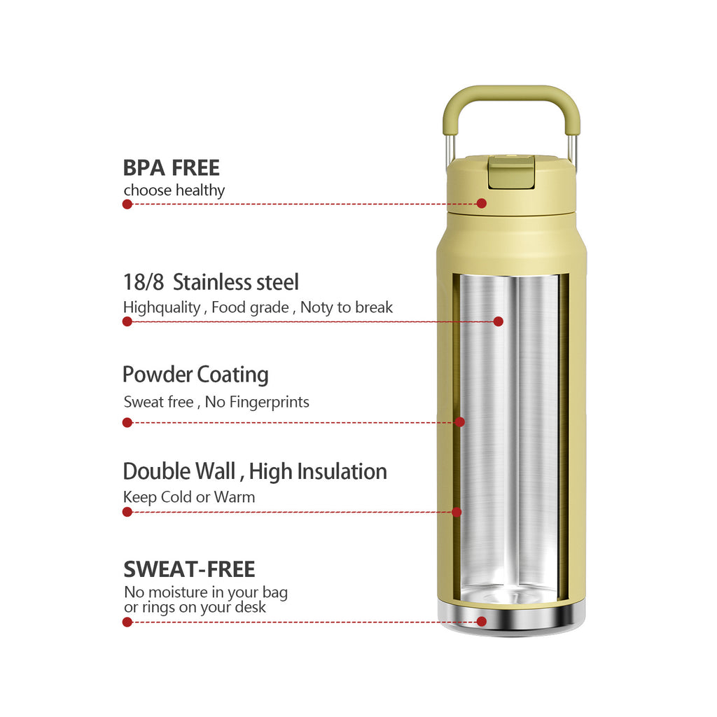 Wildmeet TrailFlow Vacuum Insulated Bottle – 304 Stainless Steel Outdoor Travel Flask