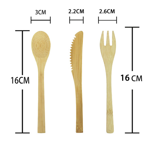 Bamboo Camp Utensil Set