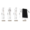 Wildmeet FoldMate Stainless Steel Camping Utensil Set – Portable Folding Spoon Fork Knife