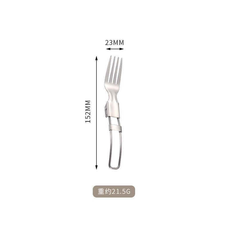 Wildmeet FoldMate Stainless Steel Camping Utensil Set – Portable Folding Spoon Fork Knife