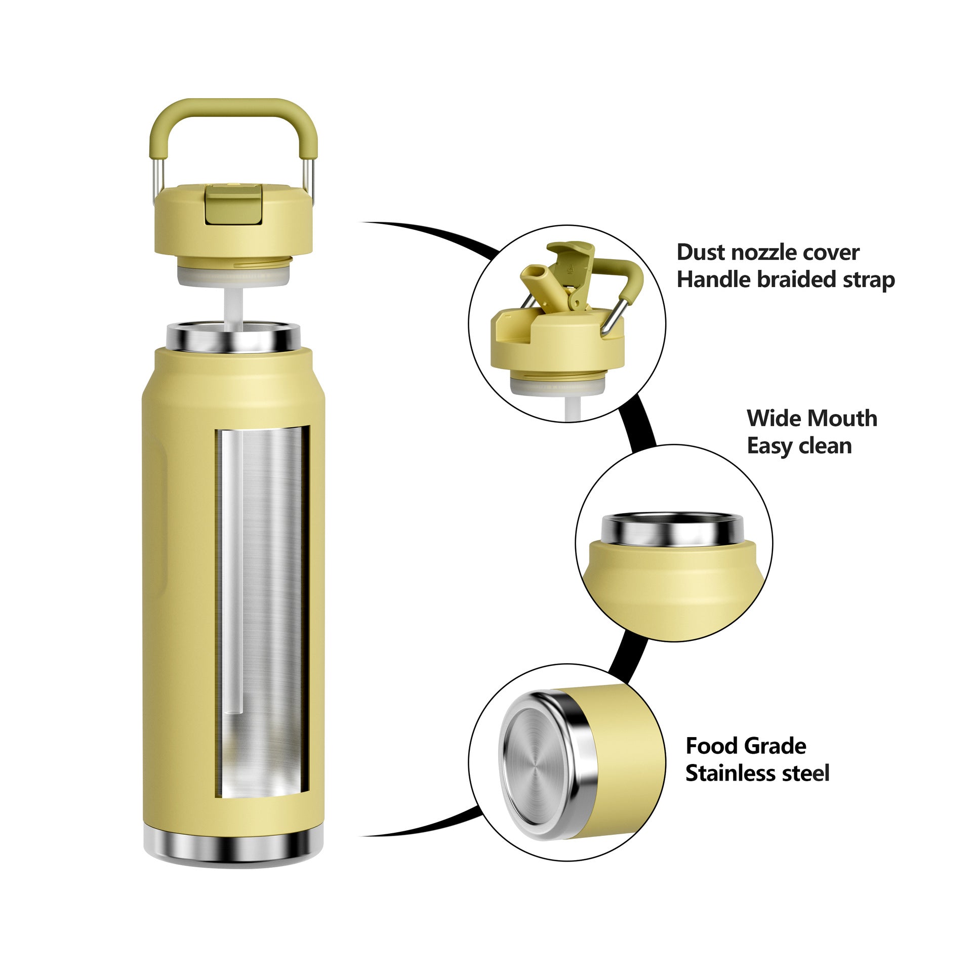 Wildmeet TrailFlow Vacuum Insulated Bottle – 304 Stainless Steel Outdoor Travel Flask